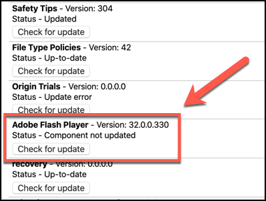 update adobe flash os x chrome